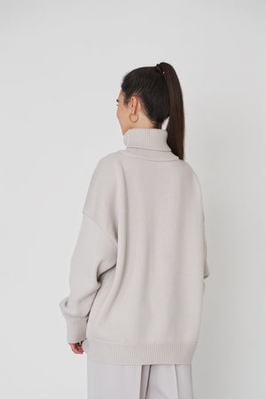 Chaleur Tricot Oversize Turtleneck Sweater