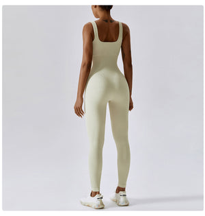 Gym Jumpsuit Long Ribbed