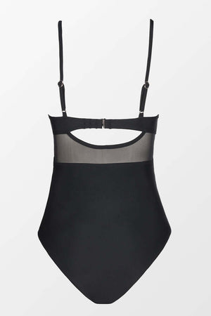 Forest Swimsuit Cross Neckline Detail