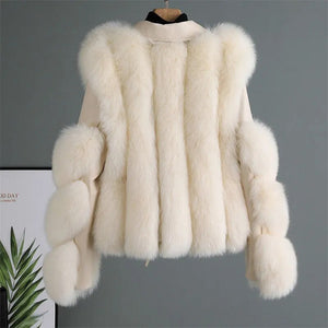 Arctic Luxury Leather Fur Jacket