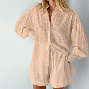 Beach shirt and shorts set