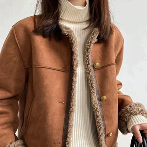 Lilian double-sided suede effect jacket