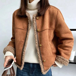 Lilian double-sided suede effect jacket