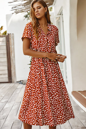 Polka Dot Midi Dress