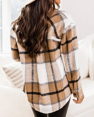 Jacket Shirt Elongated Chess Print