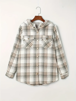 Hilary Checkered Jacket with Sherpa Lining