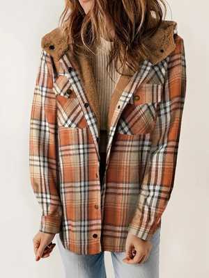 Hilary Checkered Jacket with Sherpa Lining