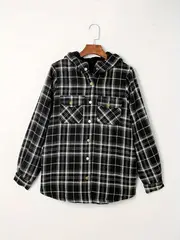 Hilary Checkered Jacket with Sherpa Lining